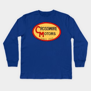 Crosswire Motors (front & back) Kids Long Sleeve T-Shirt